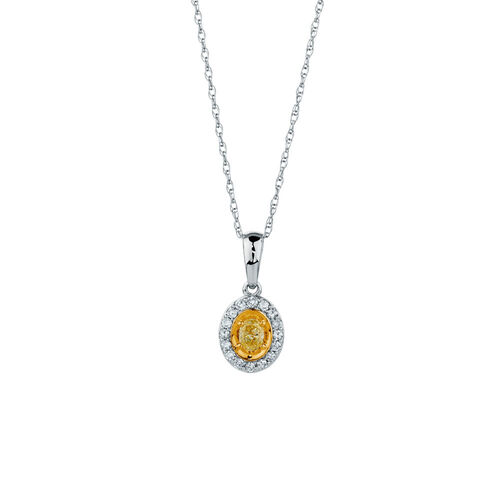 Pendant with 1/4 Carat TW of Diamonds in 10kt Yellow & White Gold