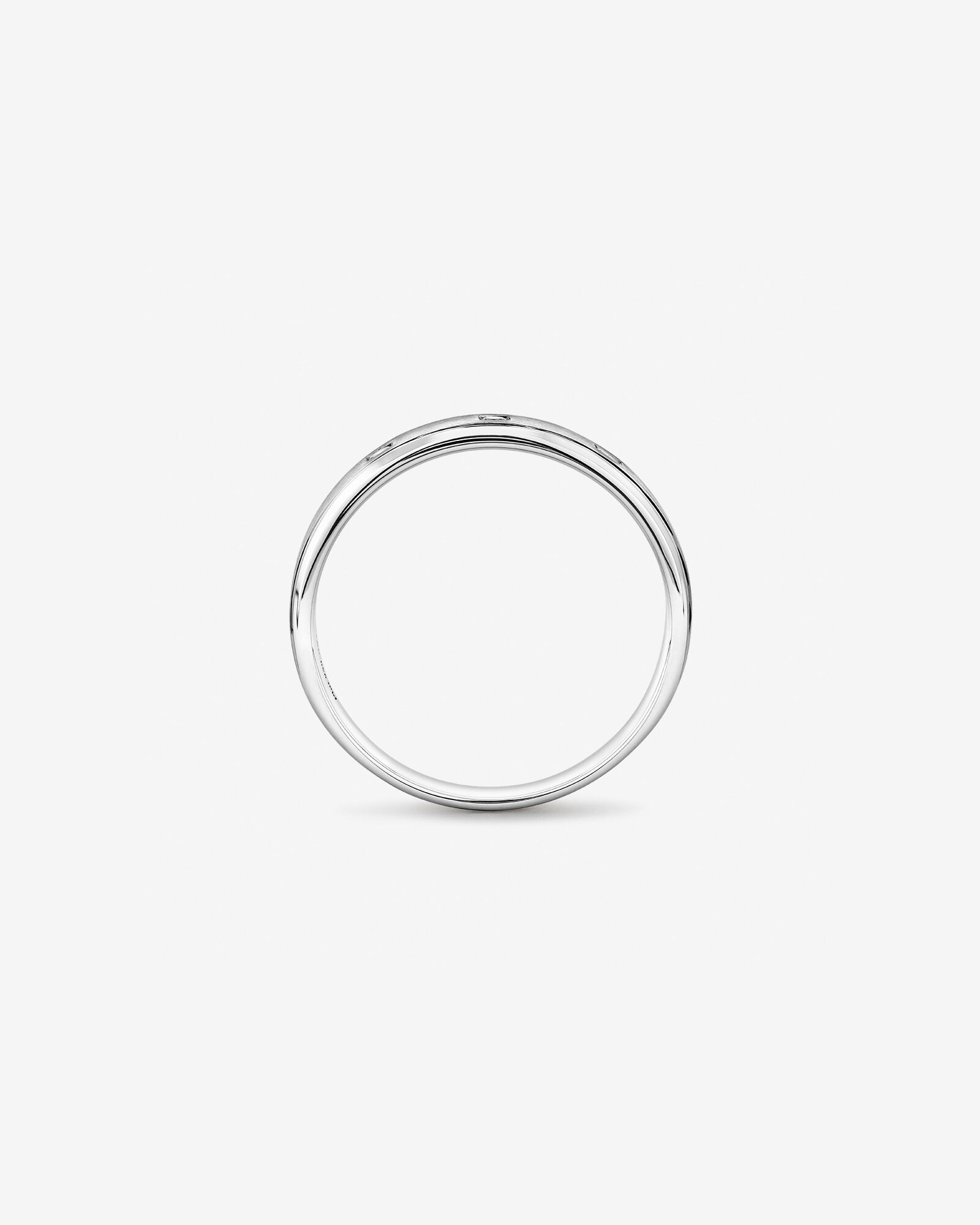 Men's 0.08 TW Carat Diamond Ring in Platinum with Brushed Center