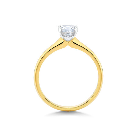 Certified Solitaire Engagement Ring with a 0.70 Carat TW Diamond in 14kt Yellow & White Gold Certified Solitaire Engagement Ring with a 0.70 Carat TW Diamond in 14kt Yellow & White Gold