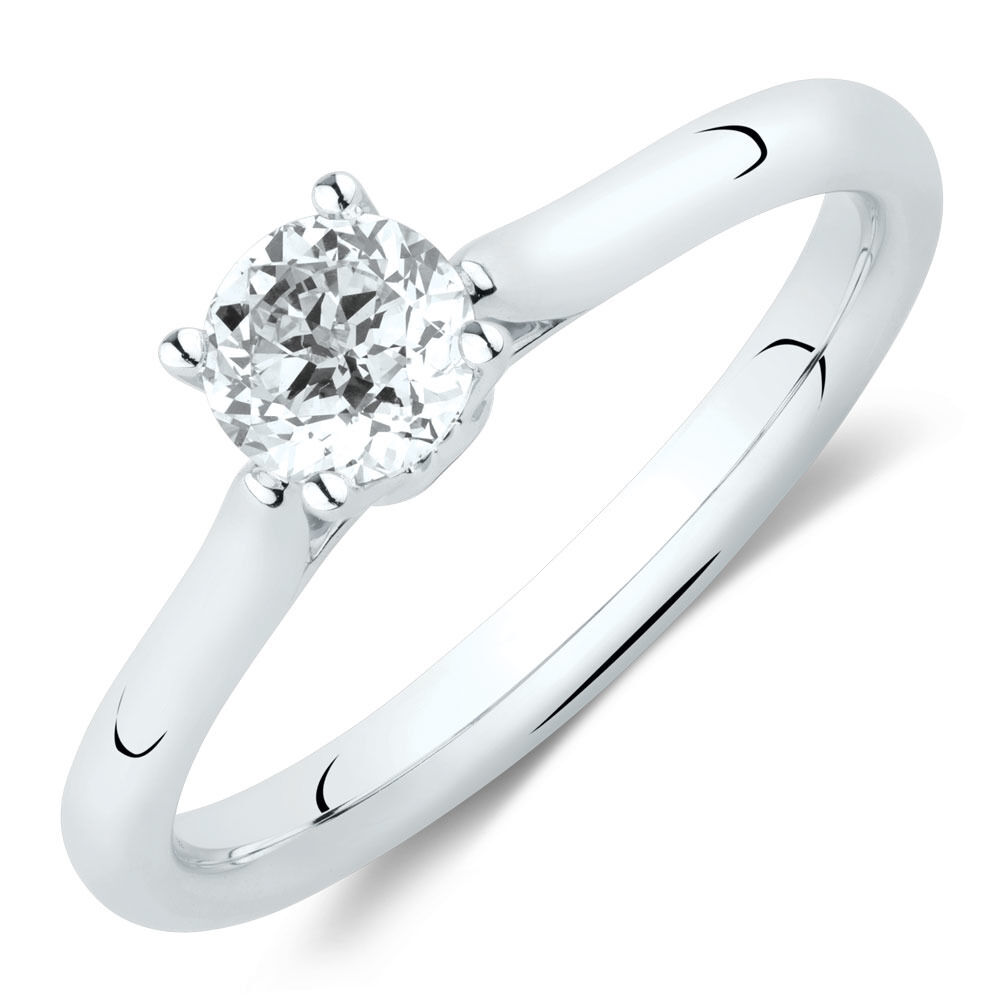 Southern Star Solitaire Engagement Ring with a 1/2 Carat TW Diamond in 14kt White Gold