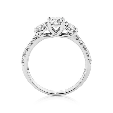 Prelude Three Stone Engagement Ring with 1.50 Carat TW of Diamonds in 14kt White Gold Prelude Three Stone Engagement Ring with 1.50 Carat TW of Diamonds in 14kt White Gold