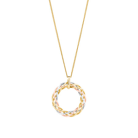 Twist Pendant with 10kt Yellow, White & Rose Gold Twist Pendant with 10kt Yellow, White & Rose Gold