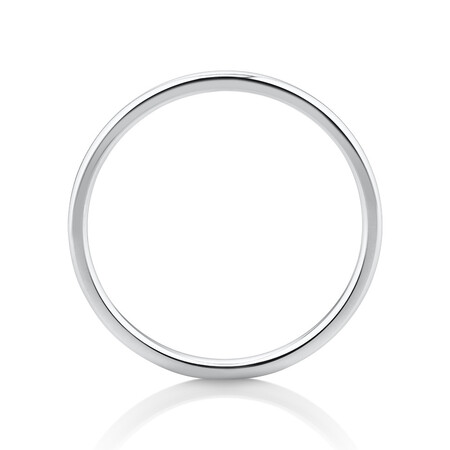 2mm High Domed Wedding Band in 18kt White Gold 2mm High Domed Wedding Band in 18kt White Gold
