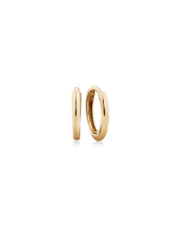 8mm Polished Huggies In 10kt Yellow Gold 8mm Polished Huggies In 10kt Yellow Gold