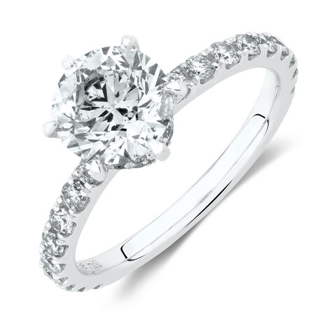 Sir Michael Hill Designer Engagement Ring With 2.02 Carat TW Of Diamonds In 14kt White Gold