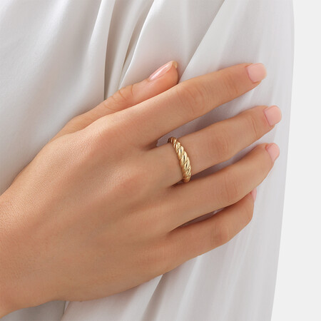 Narrow Croissant Dome Ring in 10kt Yellow Gold Narrow Croissant Dome Ring in 10kt Yellow Gold