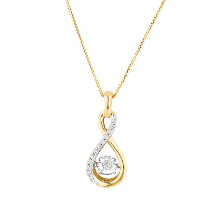 Everlight Pendant with Diamonds in 10kt Yellow Gold