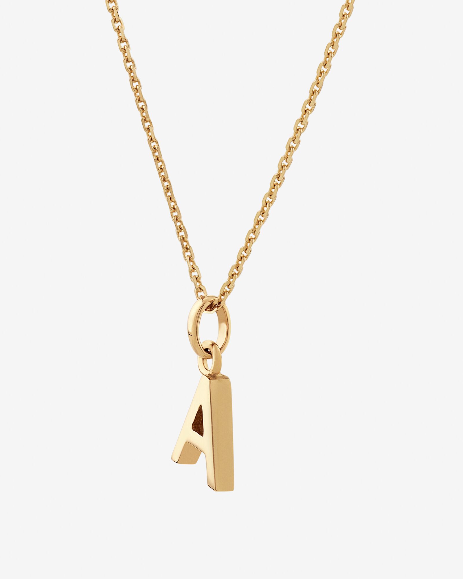 A Initial Pendant in 10kt Yellow Gold