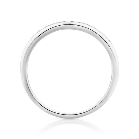 Wedding Band with 0.15 Carat TW of Diamonds in 10kt White Gold Wedding Band with 0.15 Carat TW of Diamonds in 10kt White Gold