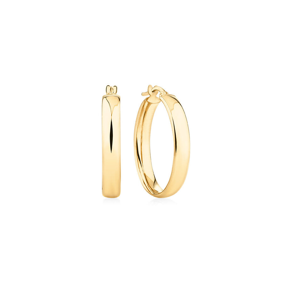 10kt yellow gold hoop earrings