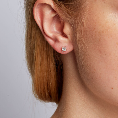 Stud Earrings with 0.46 Carat TW of Diamonds in 14kt White Gold Stud Earrings with 0.46 Carat TW of Diamonds in 14kt White Gold