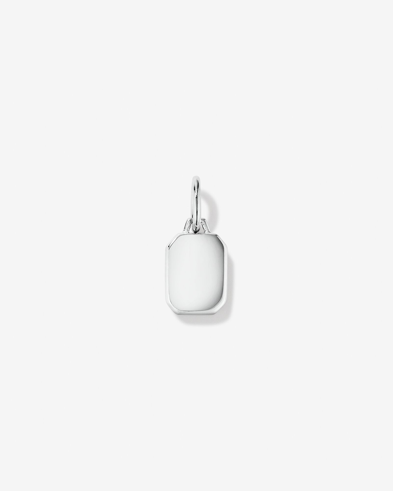 Letter V Mother of Pearl Initial Pendant Sterling Silver