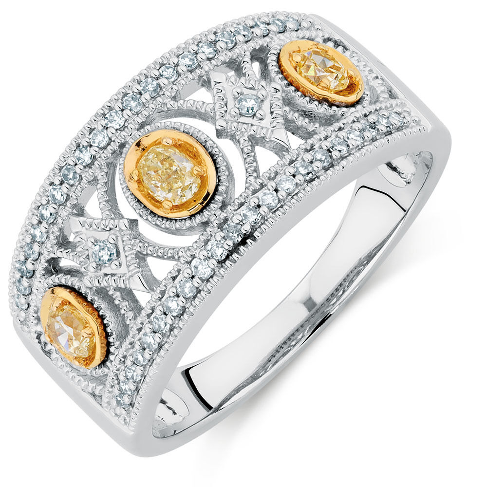 Yellow diamond ring michael hill top