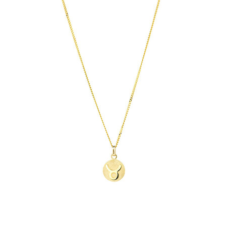 Taurus Zodiac Pendant in 10kt Yellow Gold Taurus Zodiac Pendant in 10kt Yellow Gold