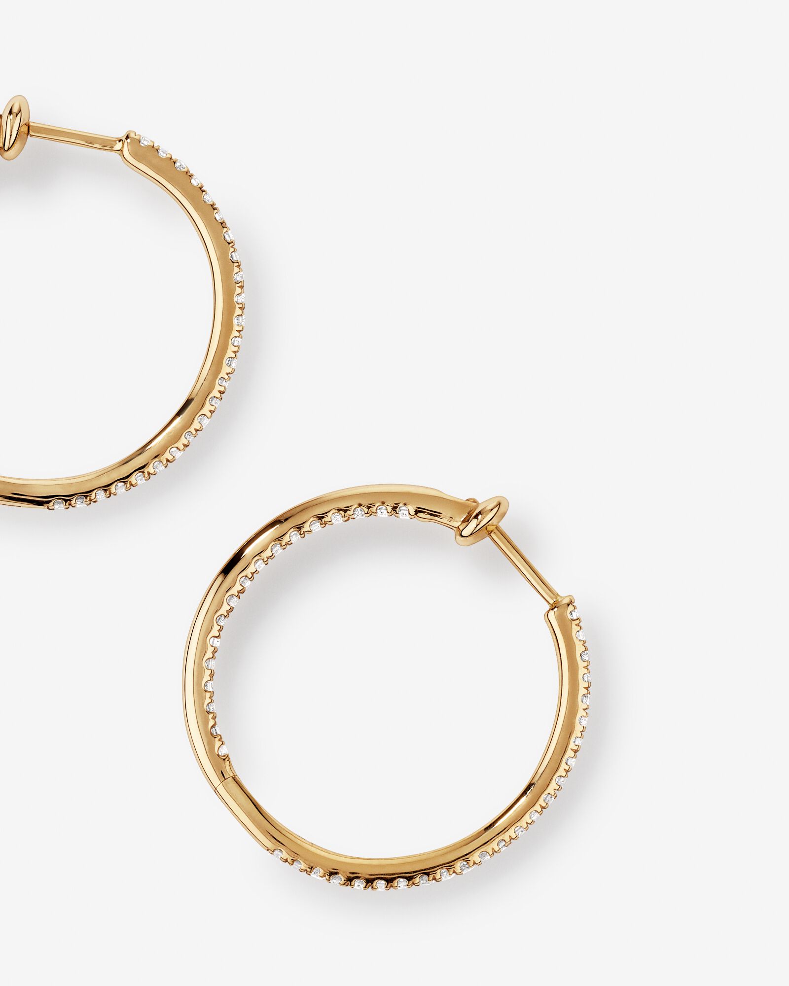 Hoop Earrings With 0.50 Carat TW Of Diamonds 10kt Yellow Gold