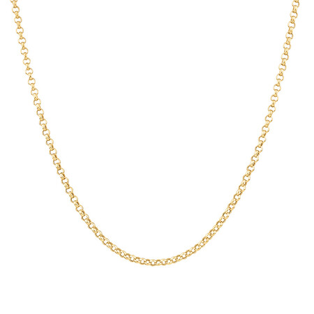 50cm (20") Hollow Rolo Chain in 10kt Yellow Gold 50cm (20") Hollow Rolo Chain in 10kt Yellow Gold