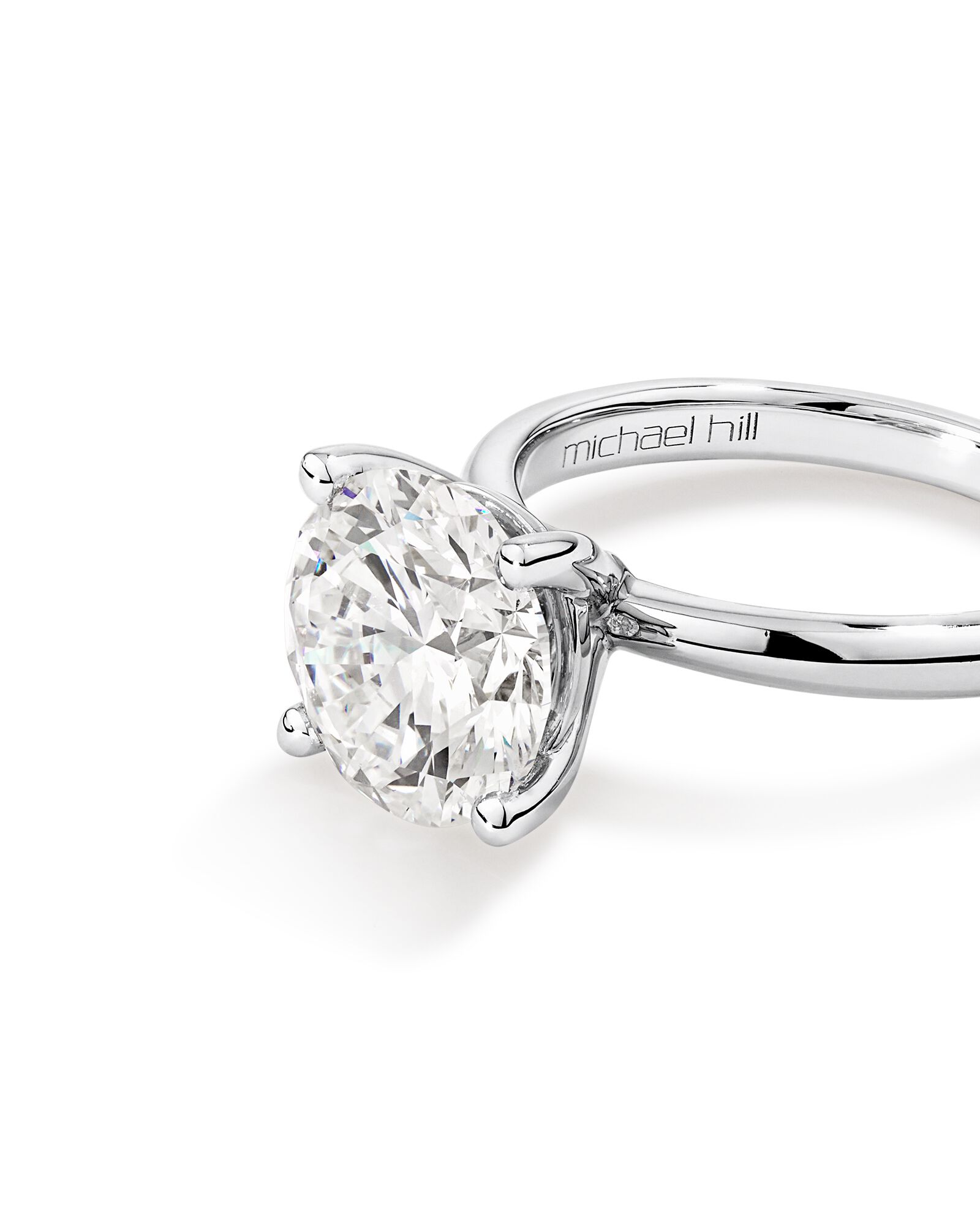 Carat TW Round Brilliant Laboratory-Grown Diamond Solitaire Engagement Ring in Platinum