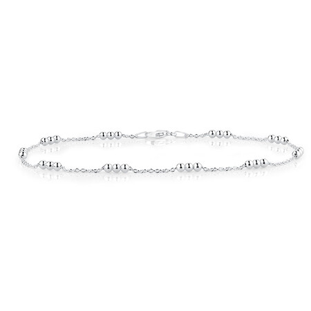 26cm (10.5") Ball Link Anklet in Sterling Silver 26cm (10.5") Ball Link Anklet in Sterling Silver