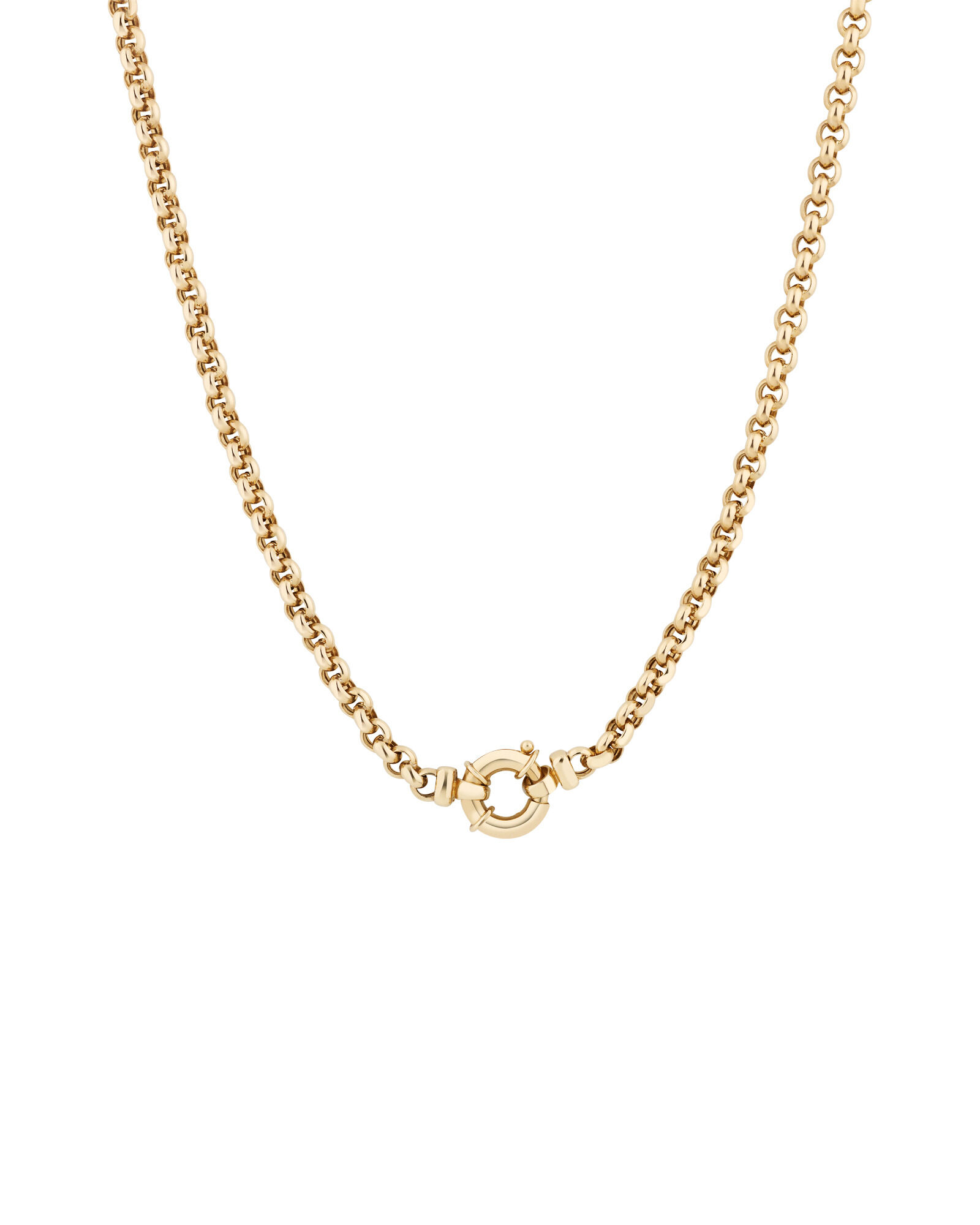 Gold belcher chain necklace deals
