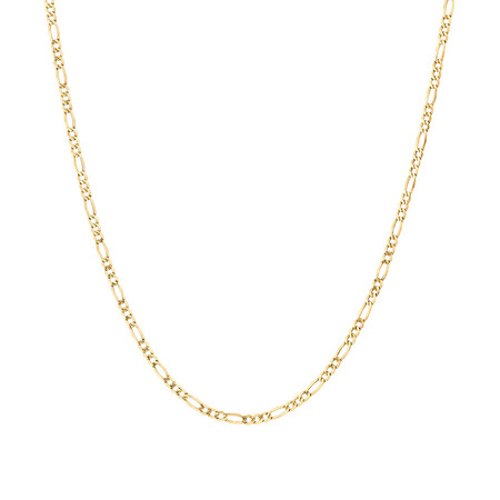 60cm (24") 2mm-2.5mm Width Hollow Figaro Chain in 10kt Yellow Gold 60cm (24") 2mm-2.5mm Width Hollow Figaro Chain in 10kt Yellow Gold