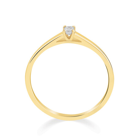Promise Ring with Diamond in 10kt Yellow Gold Promise Ring with Diamond in 10kt Yellow Gold