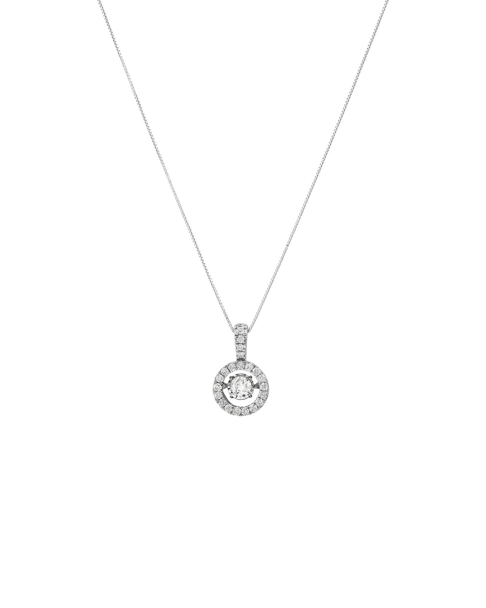 White gold with diamonds necklace on sale