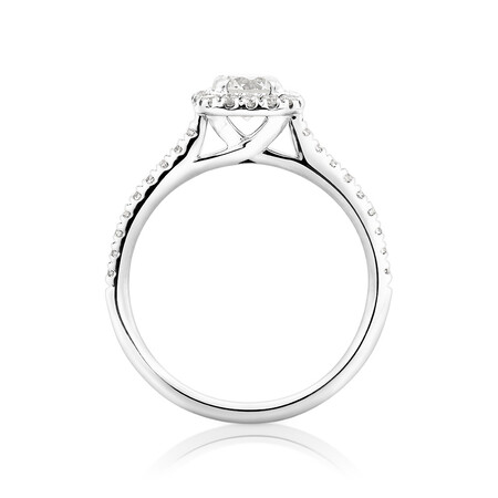 Engagement Ring With 0.95 Carat TW Of Diamonds In 14kt White Gold Engagement Ring With 0.95 Carat TW Of Diamonds In 14kt White Gold