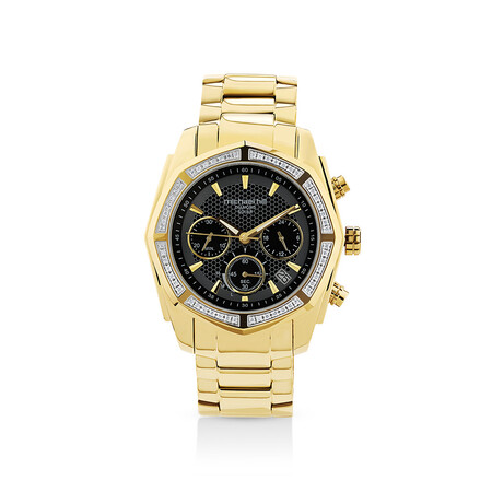 Men's Solar Chronograph Watch with 0.50 Carat TW of Diamonds in Gold Tone Stainless Steel Men's Solar Chronograph Watch with 0.50 Carat TW of Diamonds in Gold Tone Stainless Steel