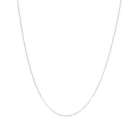 50cm (20") Box Chain in Sterling Silver 50cm (20") Box Chain in Sterling Silver