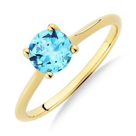 Ring with Topaz in 10kt Yellow Gold Ring with Topaz in 10kt Yellow Gold