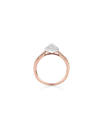 Evermore Halo Pear Engagement Ring with 0.45 Carat TW Diamonds in 10kt Rose & White Gold Evermore Halo Pear Engagement Ring with 0.45 Carat TW Diamonds in 10kt Rose & White Gold