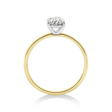 Southern Star Oval Solitaire Engagement Ring with 1 Carat TW of Diamond in 18kt Yellow & White Gold Southern Star Oval Solitaire Engagement Ring with 1 Carat TW of Diamond in 18kt Yellow & White Gold