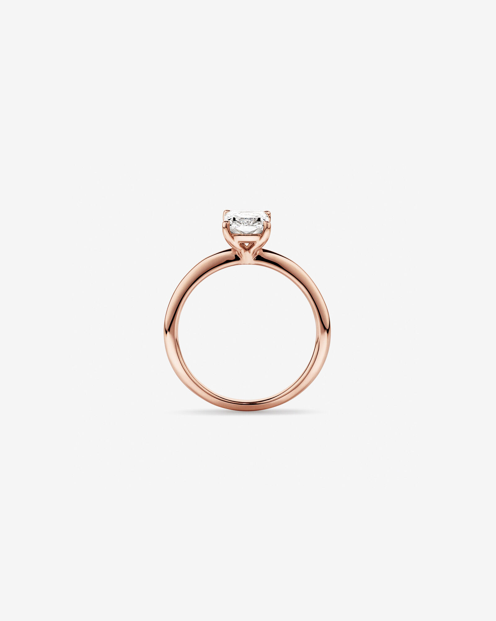 1.25 Carat TW Radiant Laboratory-Grown Diamond Solitaire Engagement Ring in 14kt Rose Gold