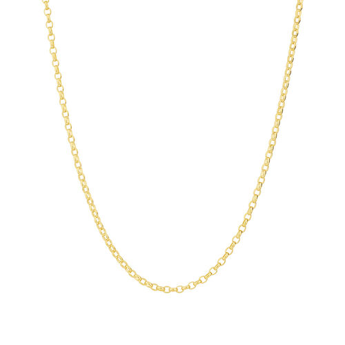 55cm (22") Oval Belcher Chain 10kt Yellow Gold