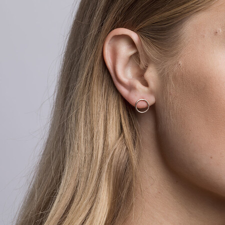 Open Circle Stud Earrings in 10kt Rose Gold Open Circle Stud Earrings in 10kt Rose Gold