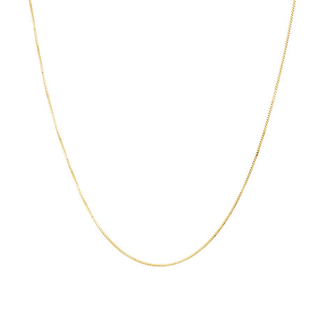 45cm (18") Box Chain in 10kt Yellow Gold 45cm (18") Box Chain in 10kt Yellow Gold
