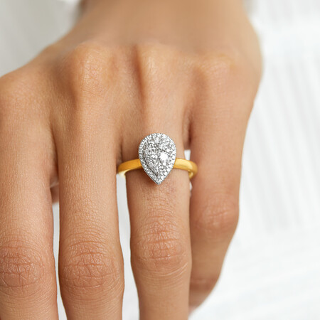Engagement Ring with 3/4 Carat TW of Diamonds in 10kt Yellow & White Gold Engagement Ring with 3/4 Carat TW of Diamonds in 10kt Yellow & White Gold