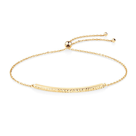 Adjustable Bar Bracelet in 10kt Yellow Gold Adjustable Bar Bracelet in 10kt Yellow Gold