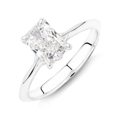 Ring with 1.25 Carat TW Laboratory-Created Diamond in 18kt White Gold