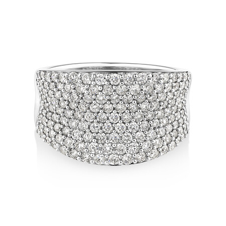 Pave Classic Ring with 1.50 Carat TW Diamond in 14kt White Gold Pave Classic Ring with 1.50 Carat TW Diamond in 14kt White Gold
