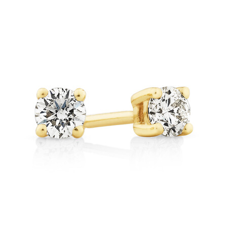 Classic Stud Earrings with 0.23 Carat TW of Diamonds in 10kt Yellow Gold Classic Stud Earrings with 0.23 Carat TW of Diamonds in 10kt Yellow Gold