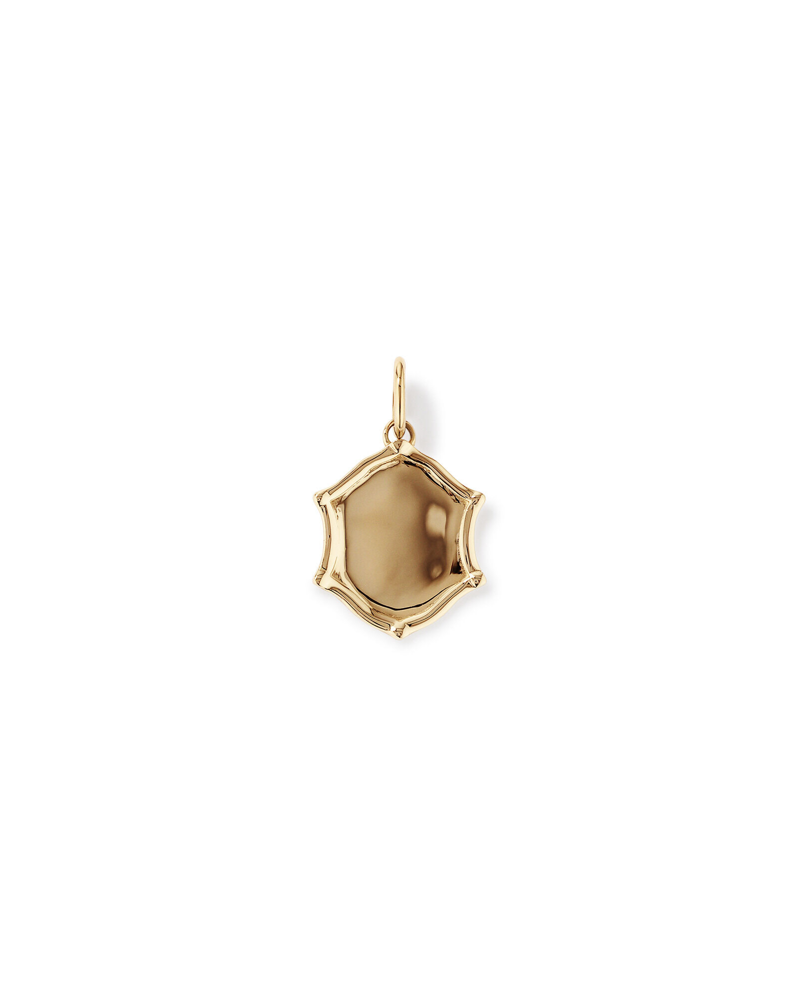 Engravable Shield Pendant in 10kt Yellow Gold