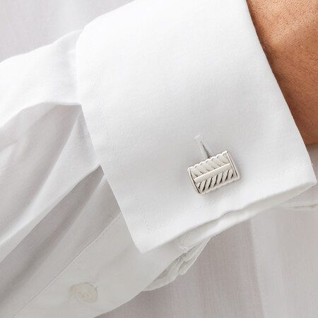 Rectangle Textured Cufflinks in Sterling Silver Rectangle Textured Cufflinks in Sterling Silver