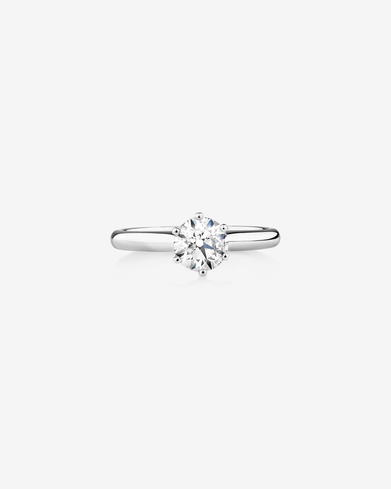 Certified Solitaire Engagement Ring with A 1 Carat TW Diamond in 14kt White Gold