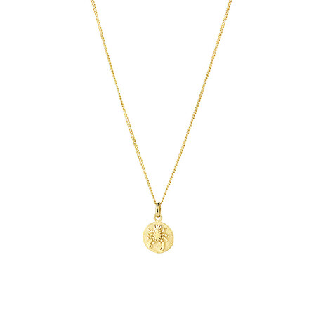 Cancer Zodiac Pendant in 10kt Yellow Gold Cancer Zodiac Pendant in 10kt Yellow Gold