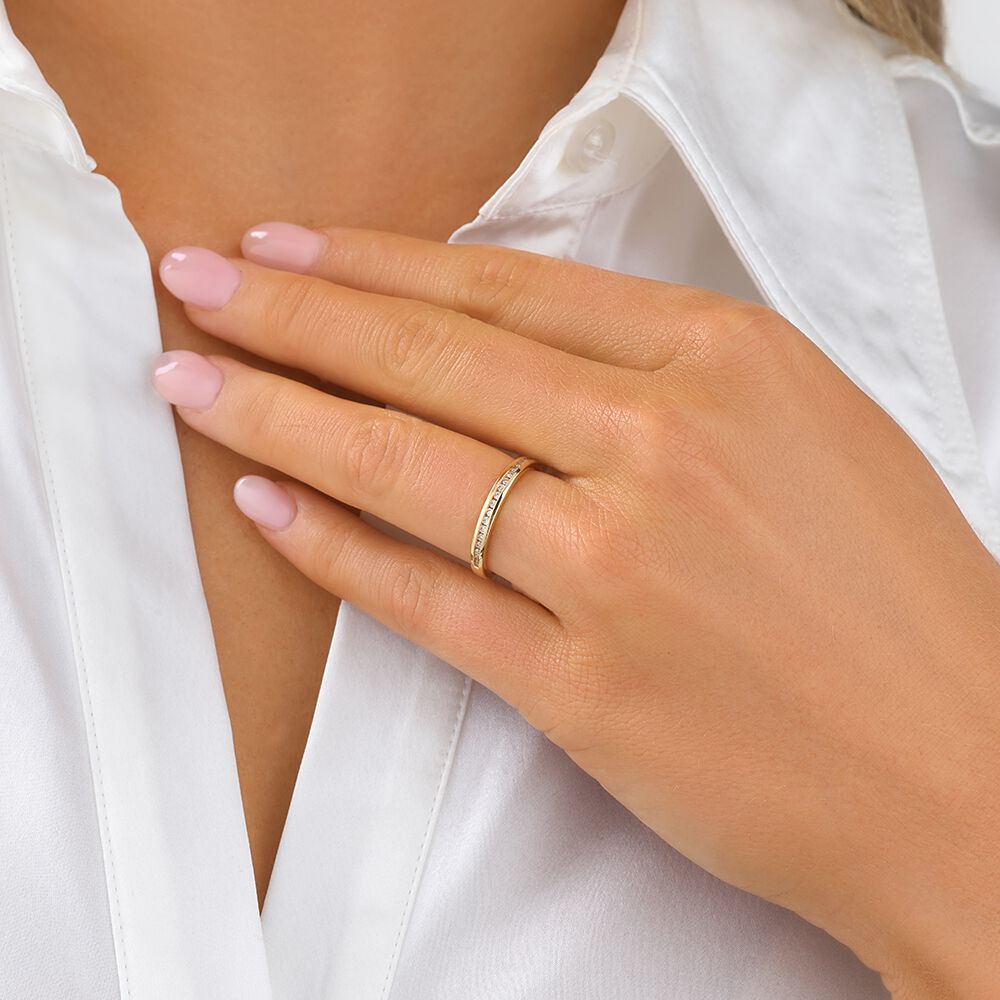Wedding Band with / Carat TW of Diamonds in 14kt Gold