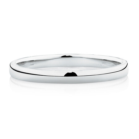 High Domed Wedding Band in 18kt White Gold High Domed Wedding Band in 18kt White Gold