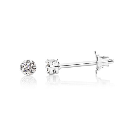Stud Earrings with Diamonds in 10kt White Gold Stud Earrings with Diamonds in 10kt White Gold