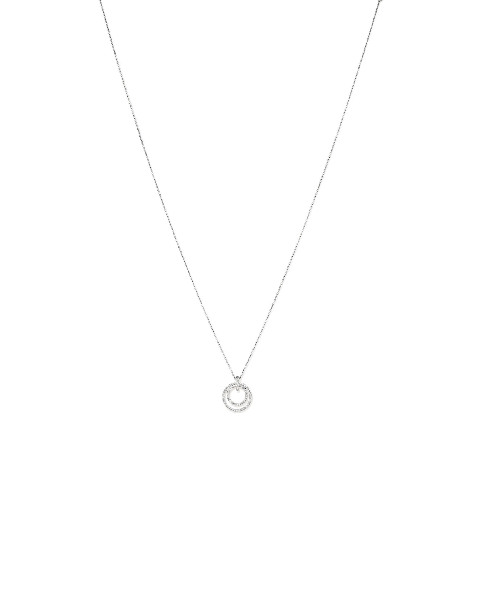 Silver diamond circle necklace new arrivals