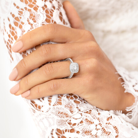 Whitefire Engagement Ring with 1/2 Carat TW of Diamonds in 18kt White & 22kt Yellow Gold Whitefire Engagement Ring with 1/2 Carat TW of Diamonds in 18kt White & 22kt Yellow Gold